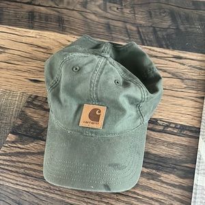 Army Green Carhartt Velcro strap back hat